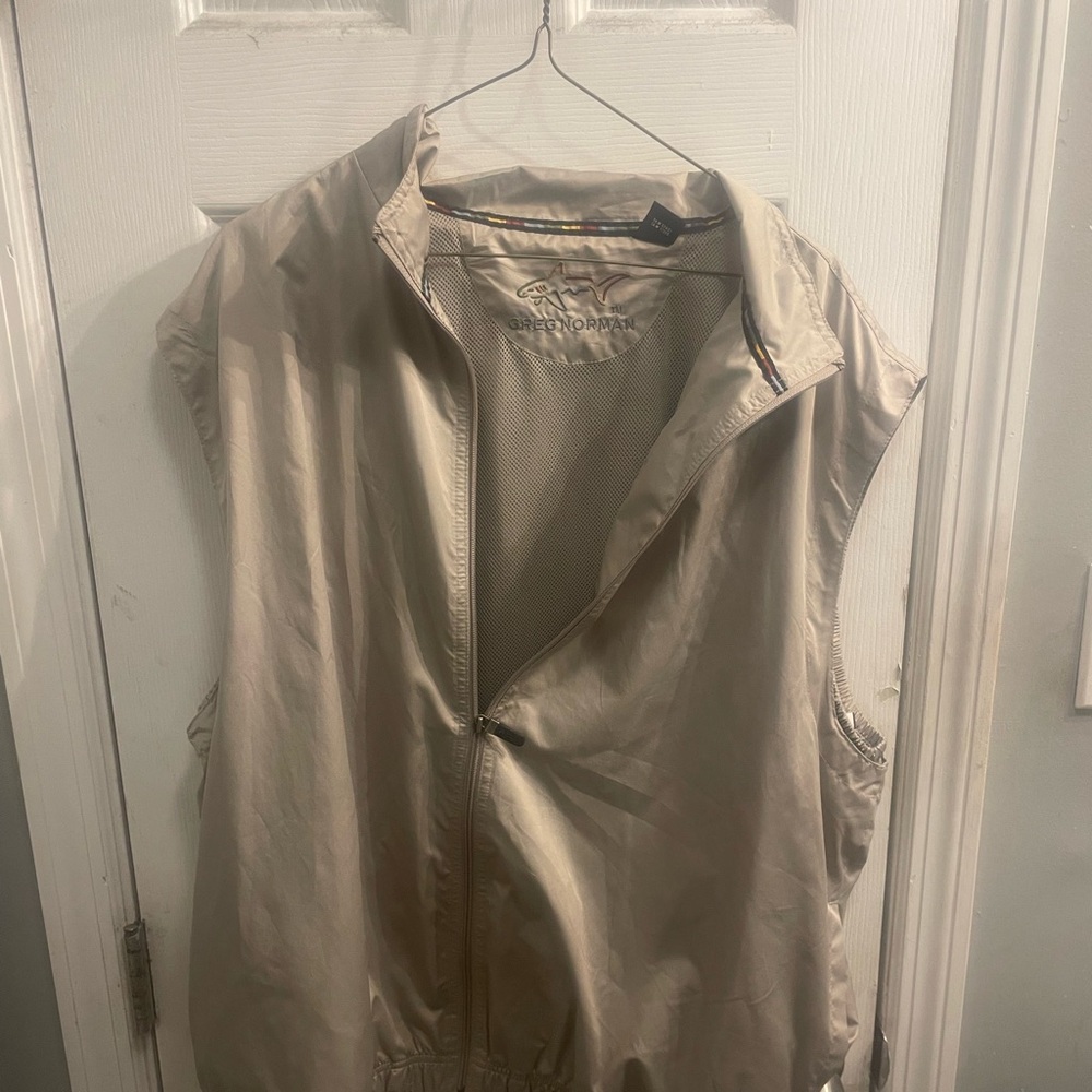 Greg Norman Light Tan Sleeveless Vest
